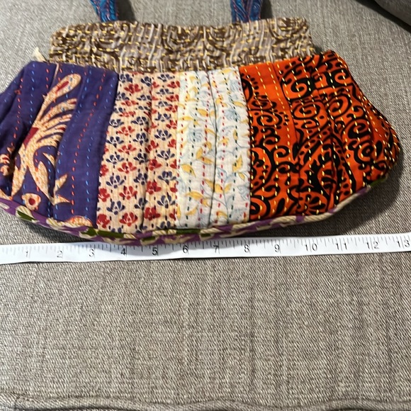 UEC Multicolored Quilt pattern patchwork purse Handmade in Bangladesh. - Picture 8 of 9